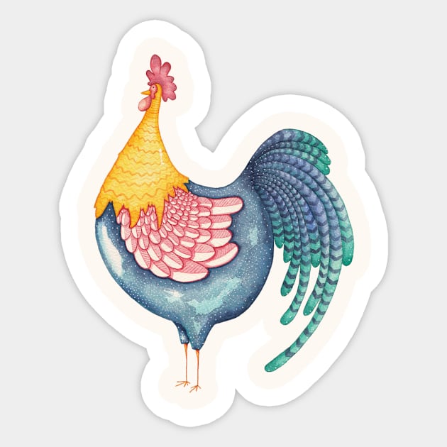 Gala Rooster Sticker by Timone